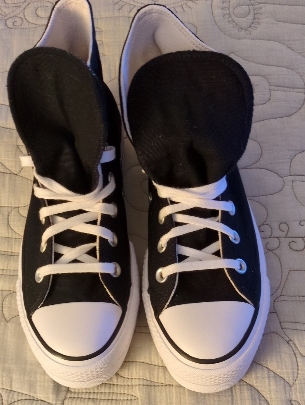 Converse Chuck Taylor Black and White Platform High-Top Women's Sneakers